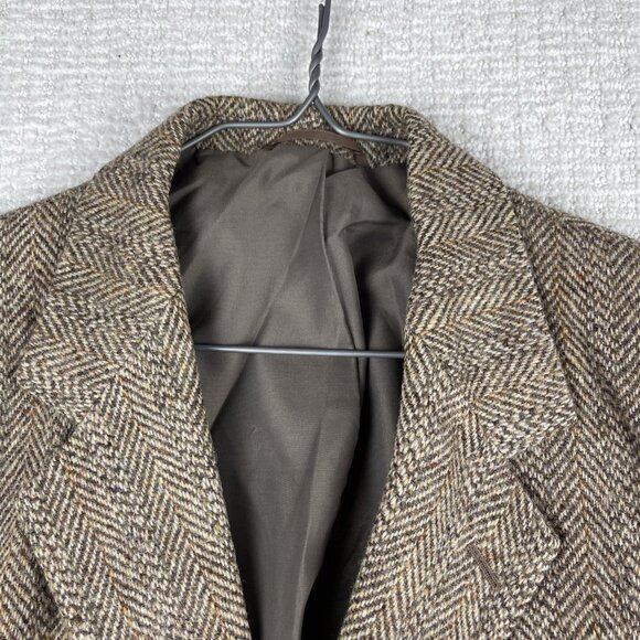 Vintage Harris Tweed England made Blazer Mens 40R Sport Coat Suit Jacket Wool - Picture 9 of 16